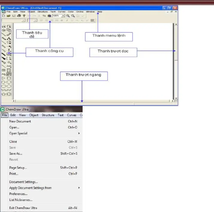 man hinh phan mem chemdraw Màn hình phần mềm ChemDraw