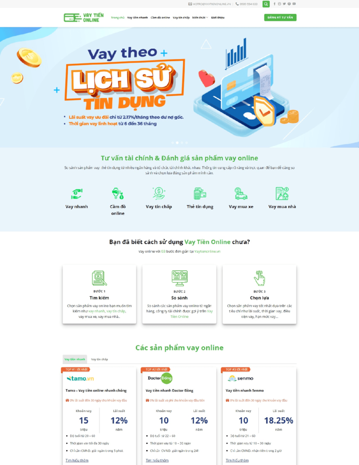 Sản phẩm website của Vitechcom chất lượng và đẹp mắt