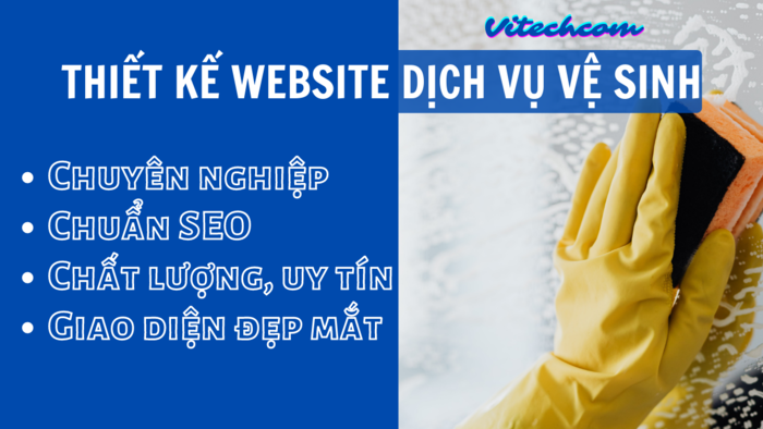 Dịch vụ thiết kế website dịch vụ vệ sinh Vitechcom