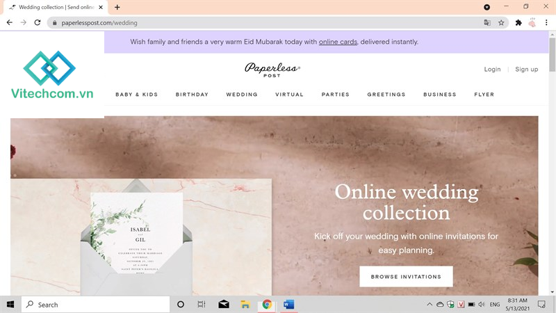 thiết kế website thiệp cưới