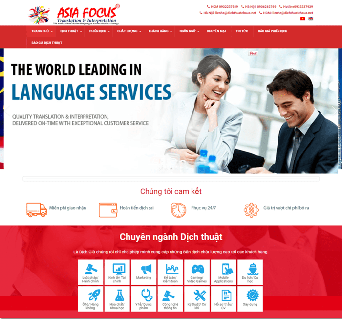 Website dịch thuật chất lượng và chuyên nghiệp