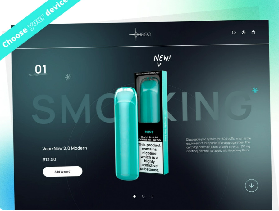 Thiết kế website thuốc lá điện tử