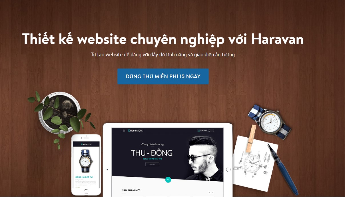 Thiết kế website chuyên nghiệp cùng với Haravan