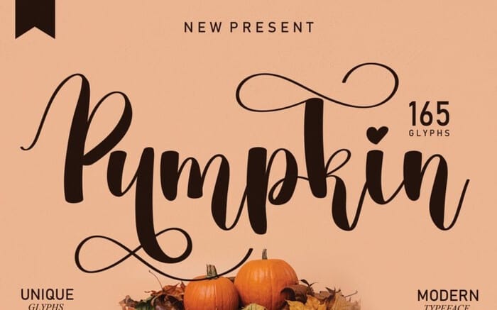 Pumpkin Script Typeface Font