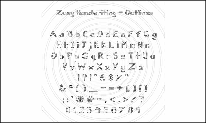 Zuey Handwriting Font